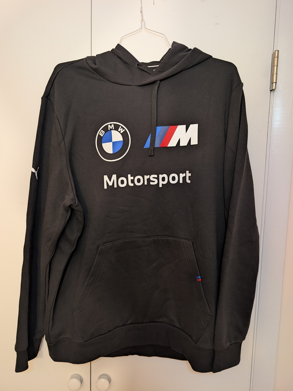 Puma Black Crewneck Hoodie with Motorsport Graphic